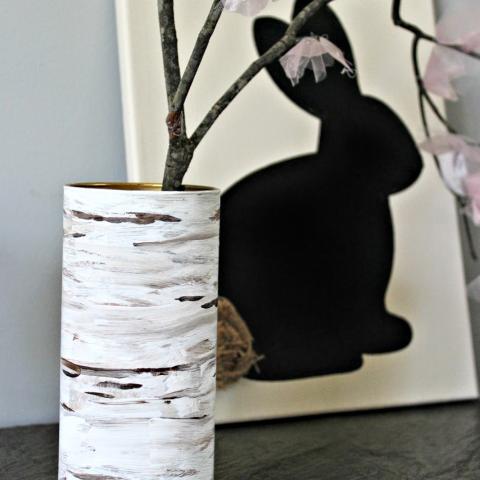 DIY Birch Bark Vase